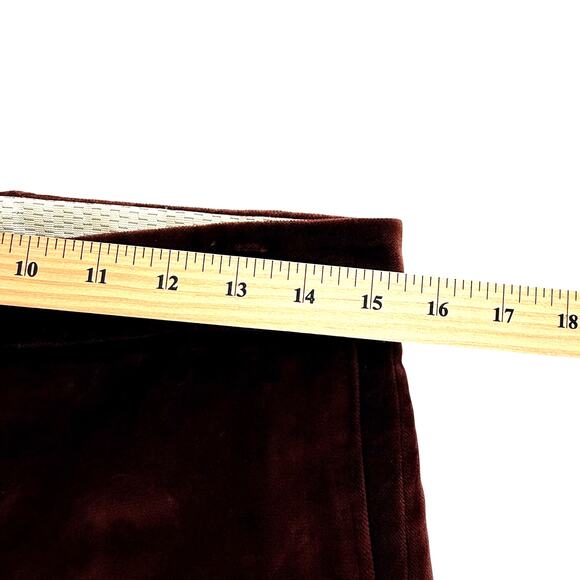 VTG 70s Brown Velvet Dress Pants Mens sz 30x31 Velour Straight Fall - Picture 2 of 7